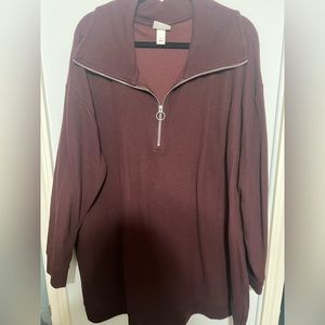 Maroon quarter zip pullover